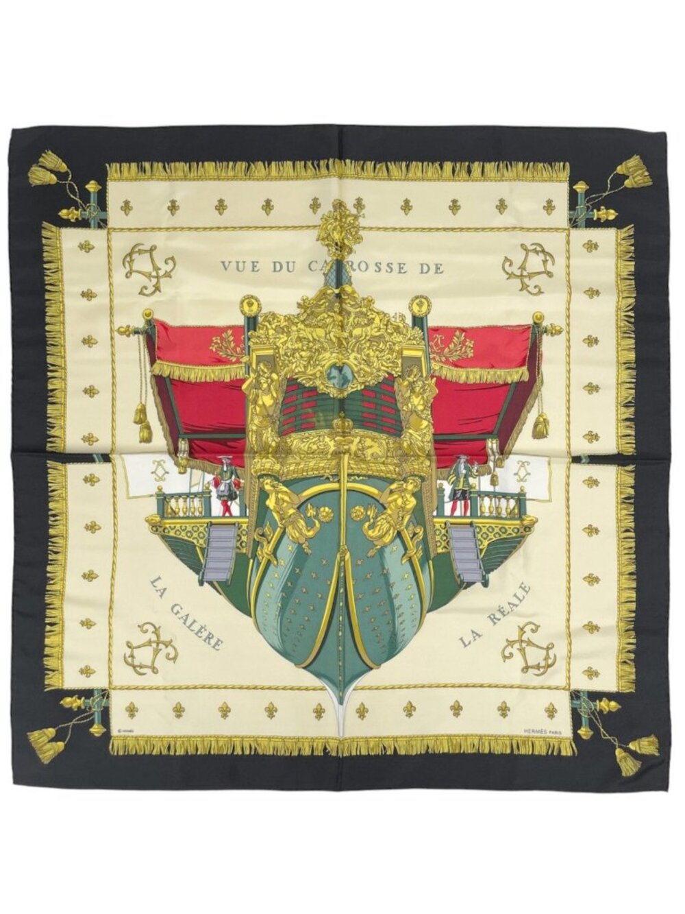 Hermes Carre 90 Vue du Carosse de la Galere la Reale Scarf Queen's Coronation